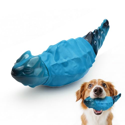 ZeLing HTL Dog Chew Toys for Aggressive Chewers, Indestructible Lizard Shape Tough Dog Toy with Natural Scents, Durable Chew Bones to Keep Large Dogs Busy, for Super Chewers 20-80Lbs - Milk