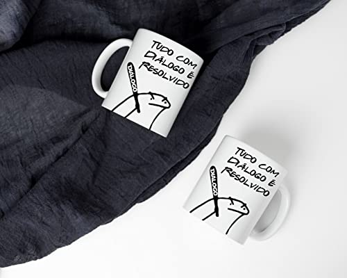 Caneca Meme Flork Dialogo