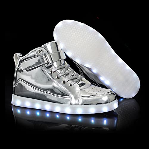 Image of IGxx LED Light Up Shoes for Men USB Recharging High Top LED Sneakers Women Kids