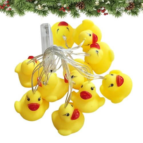 Genérico Luces De Cuerda Para Exterior, Luces De Guirnalda Impermeables Para Exteriores, Decoración Luminosa Con Diseño De Pato Brillante Para Balcón Jardín Terraza Boda Navidad Valla