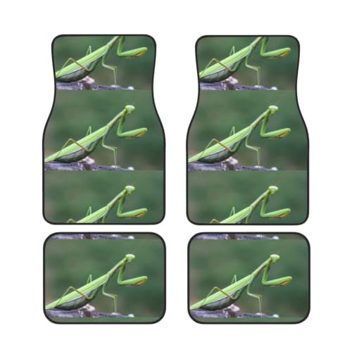 Alfombrillas coche mantis religiosa verde juego 4 alfombrillas antideslizantes