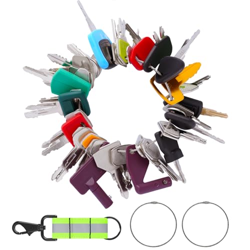 Image of 42 Heavy Equipment Key Master Set, Construction Machine Ignition Keys | Fit CAT Caterpillar Volvo JCB JLG John Deere Hyster Komatsu Kubota Yanmar Daewoo Takeuchi Ford New Holland and More