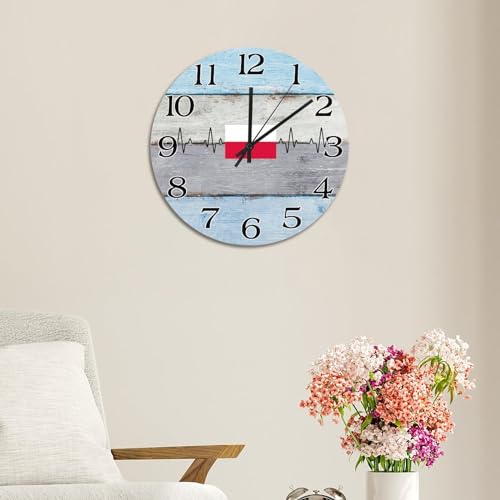 Horloge murale silencieuse Pologne de 38,1 cm à piles - 6