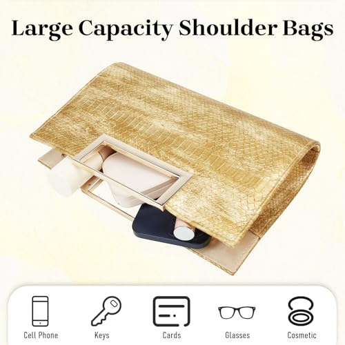 Image of Gets Clutch Purses for Women PU Leather Evening Handbag for Formal Wedding Party Clutches Small Crossbody Bag with Chain