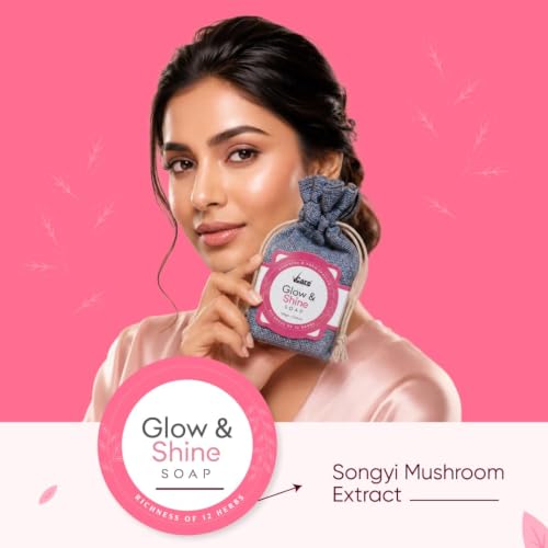 Image of VCare Glow & Shine Soap, 100g | 12 Herbal Active Ingredients, Helps Remove Impurities, Improve Skin Tone, For Men & Women Pack of 3