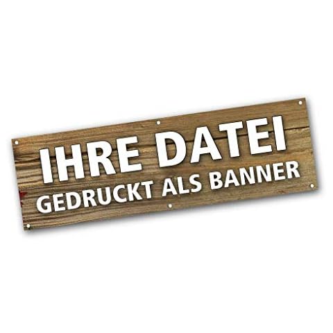 Poster38 PVC Banner von Ihrer Datei 150 x 50 cm inklusive Druck und Ösen Cover