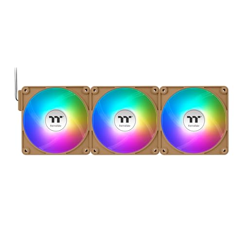 Image of Thermaltake CT140 EX ARGB Sync PC Cooling Fan 3 Pack, PWM 500~1800 RPM, 5V Motherboard Sync, 16.8 Million Colors 9 LEDs, MagForce 2.0 Connectors, Hydraulic Bearing, Gravel Sand, CL-F218-PL14PK-A