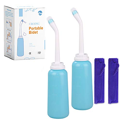 CROING-2 pcs 500 ML Bidet Portable pour Voyage avec Sac