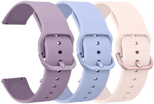 Mugust 3Pack Bracelets de Montres Silicone 20mm 22mm, Remplacemen...