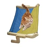 Ripiano per gatti davanzale per gatti, elegante scaffale salvaspazio per gatti, comodo let...