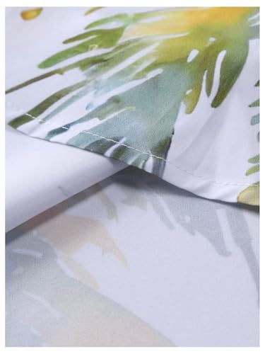 GORGLITTER Men's Summer Vacation Outfits Hawaiian Beach Floral Button Down Short Sleeve Shirt and Shorts Set3