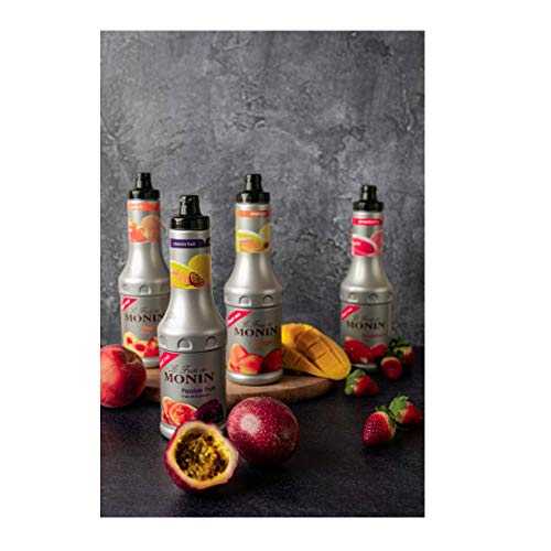 Monin Le Fruit Mango - Fruchtpüree mit Mango (1 x 0,5l) – Zutat für Cocktails, Smoothies, Mocktails und Desserts – für Hobby-Barkeeper und Genießer