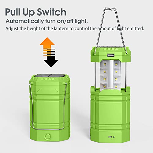 Miniatura 6 de Farol De Solar Camping Recargable Con Manivela, Linterna Led Con 3 Vías De Energía, Banco De Energía De Emergencia De 3000mah, Lámpara De Luz Impermeable Para Senderismo, Kit De Supervivencia