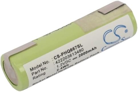 Replacement Battery for Philips Norelco 484XL Norelco 5605X Norelco 482XL Norelco T760 5818XL Norelco T700 5814XL Norelco T7000 Norelco 20XL Norelco 8890XL 138-10584 422203613480 (2000mAh)
