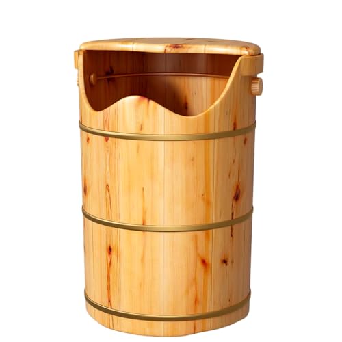 Balde de baño de pies de madera artesanal 60 cm