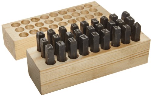 Young Bros 06271 27 Piece Machine Made Stamp Letter Set, Steel, 1/4" Character Size