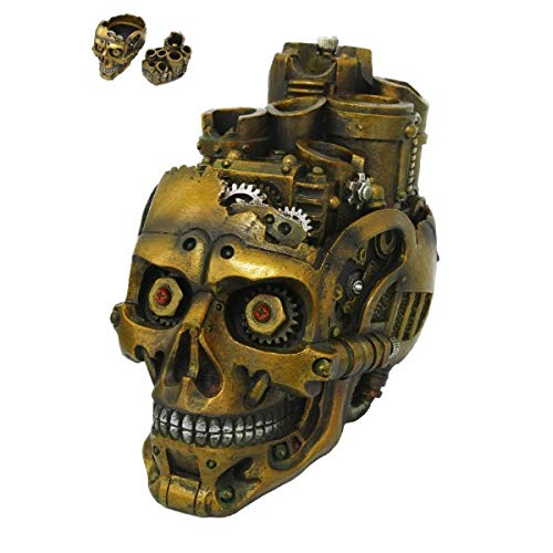Boîte de rangement Steampunk résine tête de mort Pacific Giftware décor gothique
