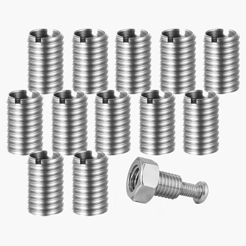 12 Piezas de Casquillos Roscados M10 a M8, Tuercas de Inserción M10 a M8, Insertos Roscados de Acero Inoxidable, Adaptadores Roscados, Automobili, Turbina