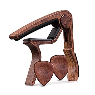 WGOEODI Capo de Guitare, pour Guitare Acoustique, Changement Rapide de Guitare électrique, Bois foncé - Les Beatles, Paul McCartney, John Lennon, RIngo Starr, George Harrison WGOEODI Capo de Guitare, pour Guitare Acoustique, Changement Rapide de Guitare électrique, Bois foncé – Image 2