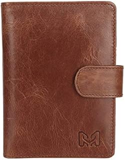 Leather Passport Cover with Magnetic Flap, RFID Blocking, Genuine Cowhide Leather Montosu Passport