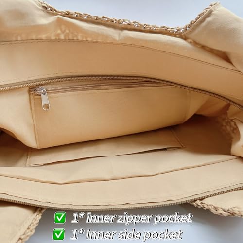 Aphoraeny Straw Beach Bag Buckets Totes Handbag Shoulder Tote Bag Straw Purse Summer Purse Women Summer Handbag3