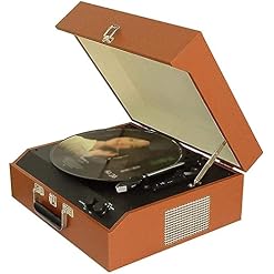 Tourne-Disque, phonographe Creative Antique Bluetooth Audio Vinyle Tourne-Disque PU Rétro Phonographe Ornements… - Les Beatles, Paul McCartney, John Lennon, RIngo Starr, George Harrison Tourne-Disque, phonographe Creative Antique Bluetooth Audio Vinyle Tourne-Disque PU Rétro Phonographe Ornements… – Image 4
