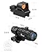 CVLIFE EagleFeather S02 Multiple Reticle Red Dot and Magnifier Combo, 40mm Large Lens Red Dot with 3X Magnifier, Absolute Co-Witness, Open Reflex Optics Sight with Flip-to-Side