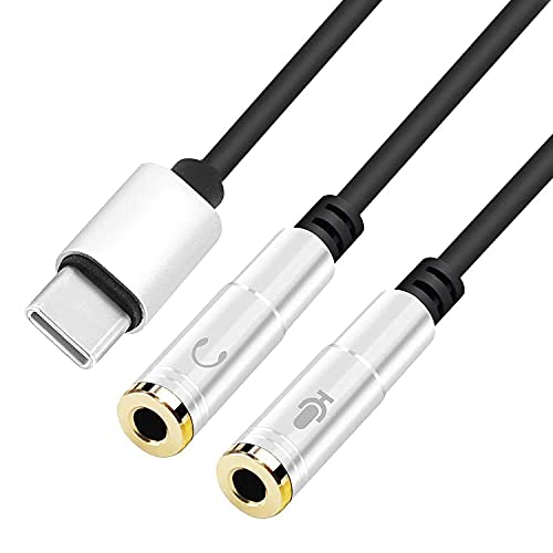 Image of Storite USB Type C Male to 3.5mm AUX Female Headphones Jack Converter Aux Connector - Silver