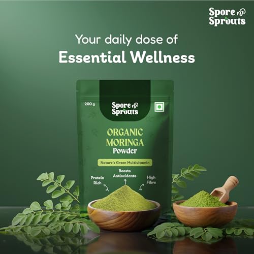 Image of Organic Moringa Powder - 200g, Essential Nutrition Superfood, Helps Naturally Boost Energy Levels, Improves Stamina & Vitality, Rich In Vitamins & Minerals