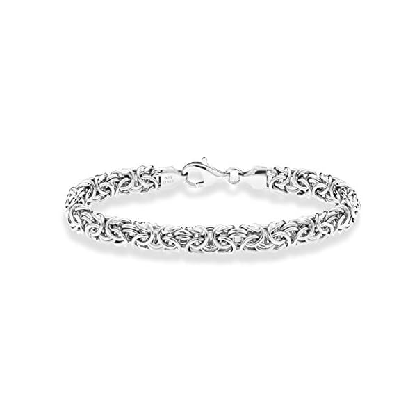 Miabella-925-Sterling-Silver-Italian-Byzantine-Bracelet-for-Women-65-7-75-8-Inch-Handmade-in-Italy Miabella Italian 925 Sterling Silver Byzantine Bracelet for Women, Handmade in Italy (Length 6.5 Inches (X-Small))