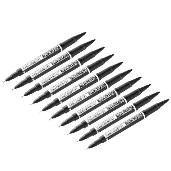 Marqueurs permanents noirs à double pointe en nylon feutres loisirs