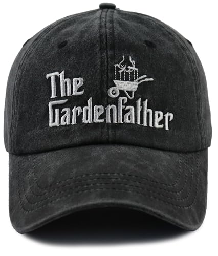 Gardening Gifts for Men Garden Decor Hat Funny Garden Father Baseball Cap Fathers Day Retirement Birthday Accessories for Dad Pappy Papa Grandpa Black