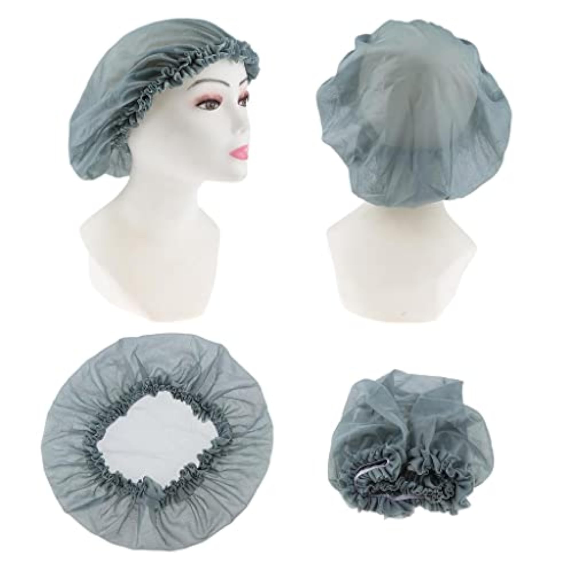 Vintage Retro Royal Court Lace Sleep Cap, Blue