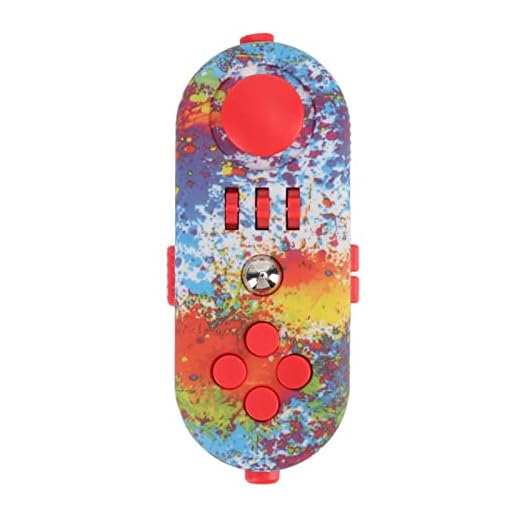 Fdit Juguete EDC Sensorial de Ansiedad Portátil, Juguete Sensorial para Aliviar el Estrés y la Ansiedad, TDAH, Autismo, Sensor Sensorial, Almohadilla Controladora (11 Colores de Grafiti)