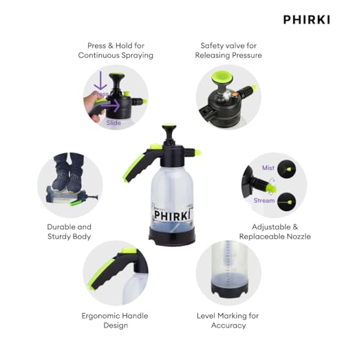 Image of Smart 2L Heavy-Duty Pressure Sprayer - Mist & Stream, Hand Pump for Home, Garden, Pest Control & Cleaning, Portable Hand Compress, Multi-Use Watering Can.