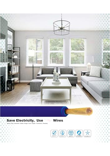 Image of TechnoCord pvc Insulated Wire 90 Meter Copper Wire (BLUE, 2.50 SQ MM)