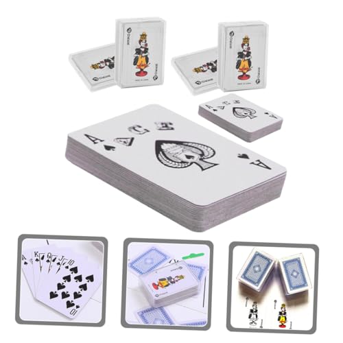 BESPORTBLE 6 Sätze Miniatur Pokerkarten Spielkarten Reise Kartenspiel Kunststoffbox Kompakt für Puppenhaus Dekoration Familie Outdoor Spaß – Bild 5