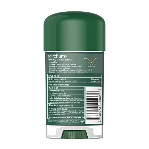 Mitchum Deodorant Mens Gel Unscented 2.25Oz (2 Pack) #TOP3