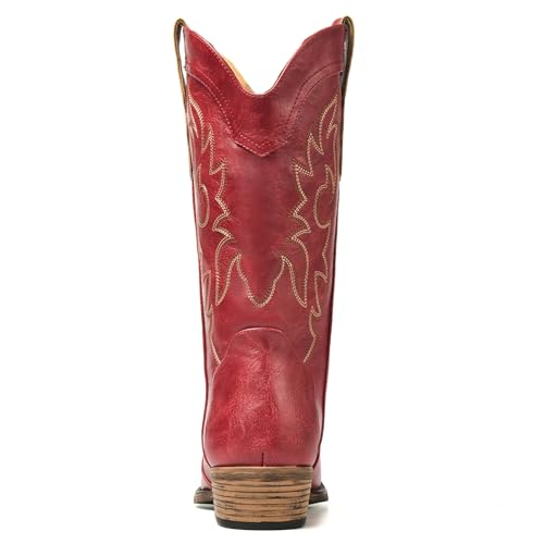 Image of Cowboy Boots for Women, Chunky Heel Western Boot | Mid-calf cowgirl boots with all-day comfort, ideal for daily outfits, country music festivals and western themed occasions
