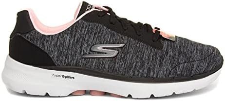 Skechers Women's GO Walk 6-Magic Melody Sneaker, Black/Pink, 10 | Image 1