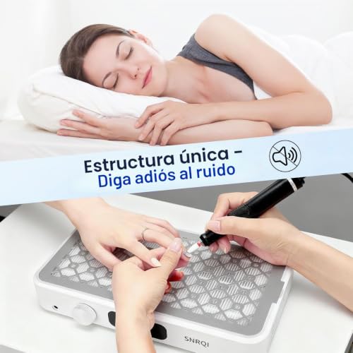 Extractor de polvo de uñas potente de 120W con doble succión 6