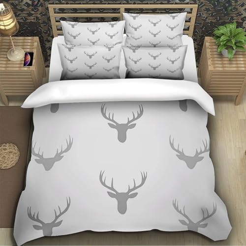 Housse de couette cerf super douce parure de lit microfibre haut de gamme - 5