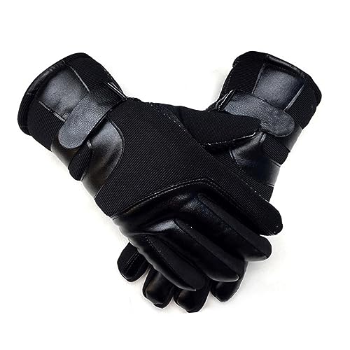 COSMEVIVI Men's Touchscreen Winter Gloves Thicken Leather Windproof Anti-slip for Cold Weather Casual Use