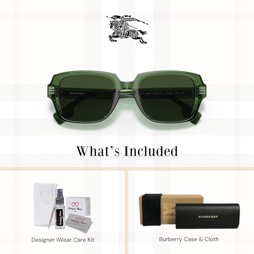 BURBERRY Eldon BE4349 Rectangle Sunglasses for Men +BUNDLE with ACCESSORY EYEWEAR KIT2