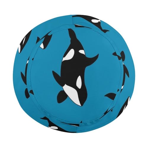 Killer Whale SwimmingChildren's Bucket Hat for Boys and Girls, Breathable Summer Beach Hat52cm3