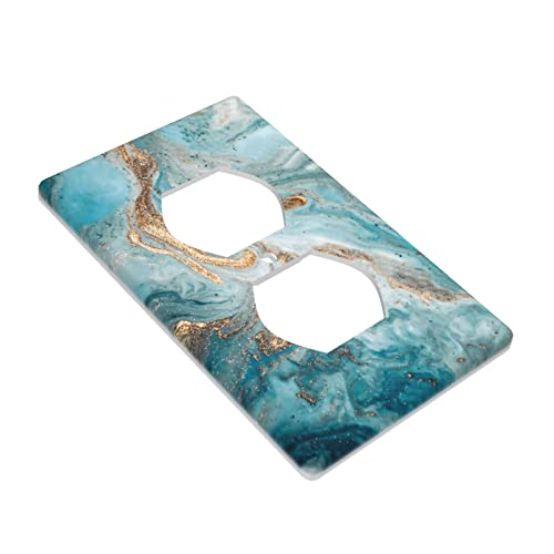 Marble Outlet Covers Wall Plate Duplex Outlet Wall Plates Cover Standard Size Decorative Electrical Outlets Cover Art Aesthetics Home Decor Light Switch Cover 4.5" X 2.76" #TOP5