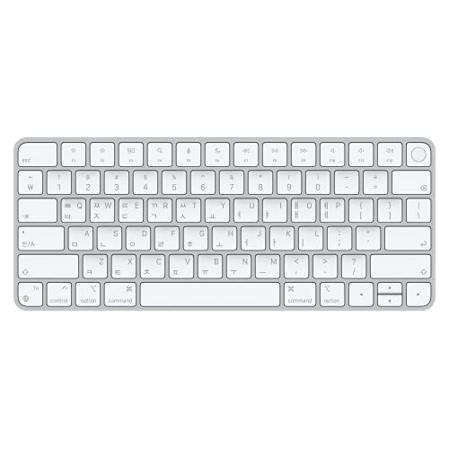 Image of Apple Magic Keyboard with Touch ID: Wireless, Bluetooth, Rechargeable. Works with Mac Computers with Apple Silicon; Korean - White Keys