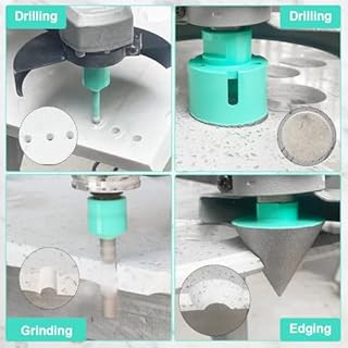 LEKOMESH Punte Diamantate per Piastrelle - 10 pezzi (6/6/8/20/35/50/68mm+10mm Fresa Diamantata+50mm Punte per Smusso+Adattatore) Seghe a Tazza Diamantata per Gres Porcellana Ceramica