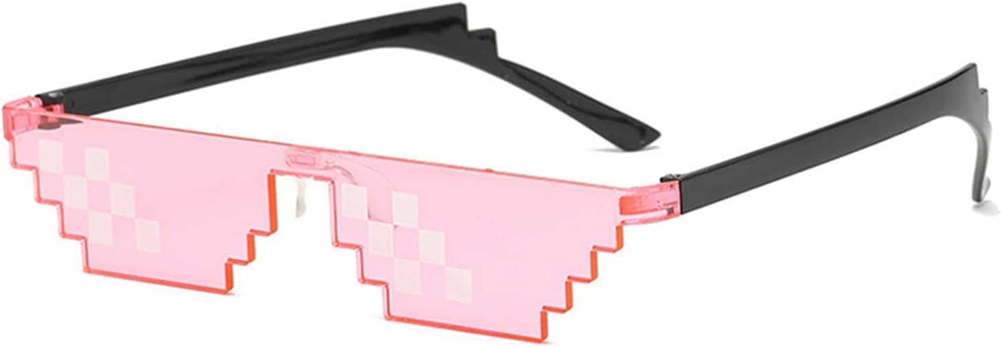 サングラスおもちゃthug Lifeモザイク縞模様のメガネ面白いメガネピクセルユニセックスブラックモザイク サングラスおもちゃthug Lifeモザイク縞模様のメガネ面白いメガネピクセルユニセックスブラックモザイク