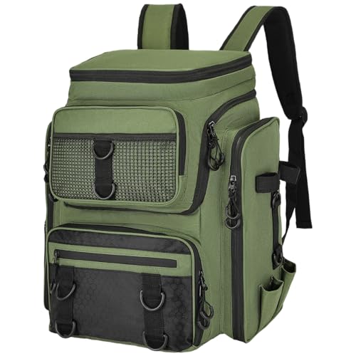 強力な屋外釣り用品バッグ人間工学に基づいたショルダーベルトプランロッドキャリアプランナー釣りパックロッドオーナー付き